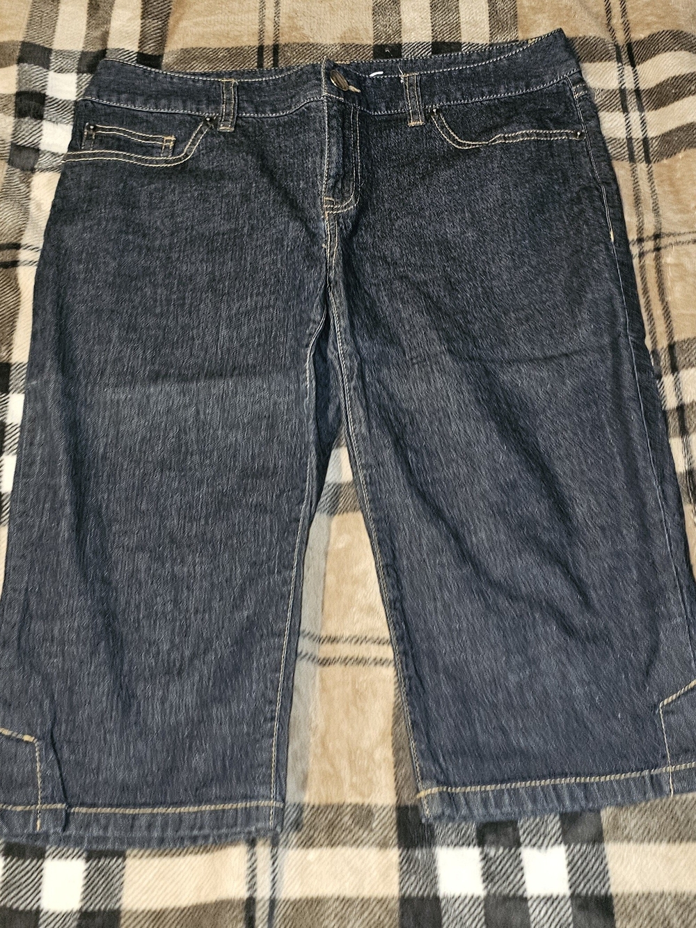 INC International Concepts Dark Blue Cropped Jeans - Ankle Length Size 6